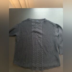 Chaps Black Textured Knit Sweater